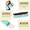 3 Pcs Empty Mahjong Bag Set Pastel cyan mint liquid marble watercolor gold lines brush stains Teal Soft American Mahjong Tile Carrying Case Rack and Pushers Bags Game Night Accessories Gifts for Women view 3