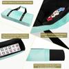 3 Pcs Empty Mahjong Bag Set Pastel cyan mint liquid marble watercolor gold lines brush stains Teal Soft American Mahjong Tile Carrying Case Rack and Pushers Bags Game Night Accessories Gifts for Women view 4