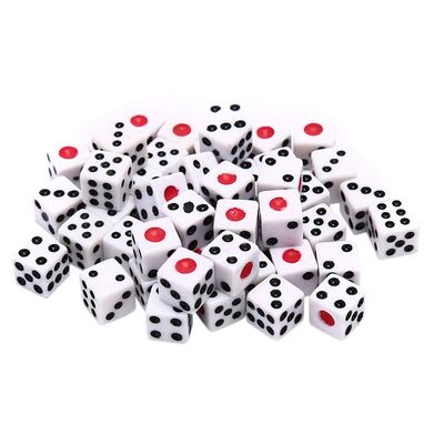 100Pcs 8mm 0.31In Digital Dice 6 Sided Acrylic Puzzle Toy Board Game Accessories KTV Pack Role Playing Dice