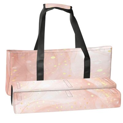 3 Pcs Empty Mahjong Bag Set Abstract dusty rose blush watercolor dots lines Pastel pink marble Soft American Mahjong Tile Carrying Case Rack and Pushers Bags Game Night Accessories Gifts for Women