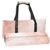 3 Pcs Empty Mahjong Bag Set Abstract dusty rose blush watercolor dots lines Pastel pink marble Soft American Mahjong Tile Carrying Case Rack and Pushers Bags Game Night Accessories Gifts for Women view 1
