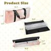 3 Pcs Empty Mahjong Bag Set Abstract dusty rose blush watercolor dots lines Pastel pink marble Soft American Mahjong Tile Carrying Case Rack and Pushers Bags Game Night Accessories Gifts for Women view 2