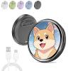 2026 New Electronic Badge Digital Display Pin, with 1.7'' IPS Touch Screen, Bluetooth App Control, Customizable Photo Slideshow & Video Display, for Backpack Keychain Bag (Black) view 1