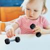 2 Pcs Dumbbells for Baby Mini 1.8x4.7 In Silicone Hand Weight Lifting Set for Fitness Exercise Funny Sport Toys for Toddlers (Black), Dumbbell view 4