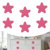 Elistonie 6 Pieces Cute Cartoon Shape Knobs for Furniture Soft Rubber Knobs for Kids Room Cabinet Drawer Dresser Closets Organizer Desk Box Bookcase(Star,Pink) view 1