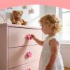 Elistonie 6 Pieces Cute Cartoon Shape Knobs for Furniture Soft Rubber Knobs for Kids Room Cabinet Drawer Dresser Closets Organizer Desk Box Bookcase(Star,Pink) view 2