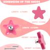 Elistonie 6 Pieces Cute Cartoon Shape Knobs for Furniture Soft Rubber Knobs for Kids Room Cabinet Drawer Dresser Closets Organizer Desk Box Bookcase(Star,Pink) view 3