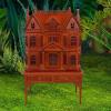 1:12 Scale Dollhouse Villa Display Case with Opening Drawers, Modern Wooden Miniature Dollhouse Furniture for Girls Kids view 2