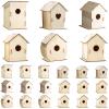 24 Pcs Bird House Kits, Wooden DIY Painting for Kids, Pre-Cut Shapes, Craft Project, Art Activity for Parties & Classrooms view 3