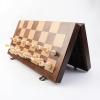 15 Inch Wooden Chess Set for Adults, Magnetic Folding Chess Board Game with Storage Slots, Handcrafted Wooden Pieces with 2 Extra Queens, Portable Chess Set in Gift Box for Home & Travel view 1