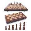 15 Inch Wooden Chess Set for Adults, Magnetic Folding Chess Board Game with Storage Slots, Handcrafted Wooden Pieces with 2 Extra Queens, Portable Chess Set in Gift Box for Home & Travel view 2