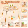 Wooden Activity Table for 1 Year Old Toddlers Sensory Table Activity Center 1-3 2 Baby Activity Table Kids Gift Game Wooden Montessori Table Shape Sorter Sensory Toys (Length*Height: 17"*11.8") view 3