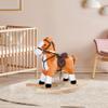 Classic Wooden Rocking Horse Toy with Plush Body and Realistic Sound Effects for Indoor Play and Decorative Display view 1