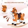Classic Wooden Rocking Horse Toy with Plush Body and Realistic Sound Effects for Indoor Play and Decorative Display view 4