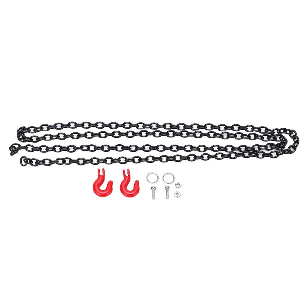 HUIOP Remote Control Car Metal Tow Hook Chain Decoration for SCX10, Climbing Accessories, Tow Hook Chain Decoration