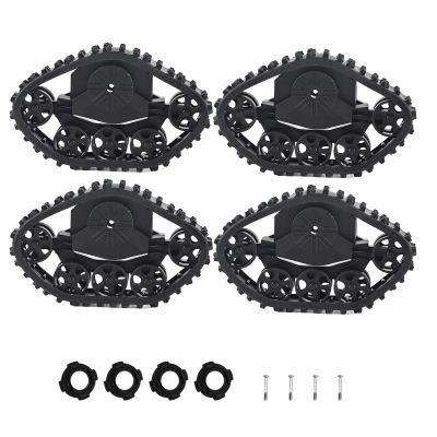 4pcs RC Car Tire Wheel Rubber Crawler Tyre for WPL 1/16 RC Military Truck, RC Accessory Upgrade Parts, Durable ABS Material with High Grip Tread Pattern, Perfect Replacement for of
