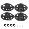 4pcs RC Car Tire Wheel Rubber Crawler Tyre for WPL 1/16 RC Military Truck, RC Accessory Upgrade Parts, Durable ABS Material with High Grip Tread Pattern, Perfect Replacement for of view 1