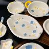 Cartoon cute little flying pigeon ceramic dishes with underglaze color lovely household tableware -5-inch bowl view 3