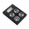 Black Coating Brass 1.1" Beadlock Wheel Rims (Set of 4) Compatible With 1/24 1/18 Scale RC Crawler Cars Including SCX24, AX24, FMS Models(Dark Grey) view 1