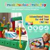 2026 New Electric Magnetic Train Track Sets, Gravity Defying 3D, DIY Track Building Kits with Train and Traffic Signs, for 4-8 Year Old Boy Toys Boys Girls Birthday Party Gifts (156PCS) view 2
