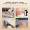 MiaoLab Cute Animal Baby Proofing Outlet Covers, 8 Pack Silicone + V0 PC Plug Protectors, BPA-Free Non-Toxic Child Safety Socket Caps for US Type B 3-Prong Electrical Outlets, Fire-Retardant Design view 3