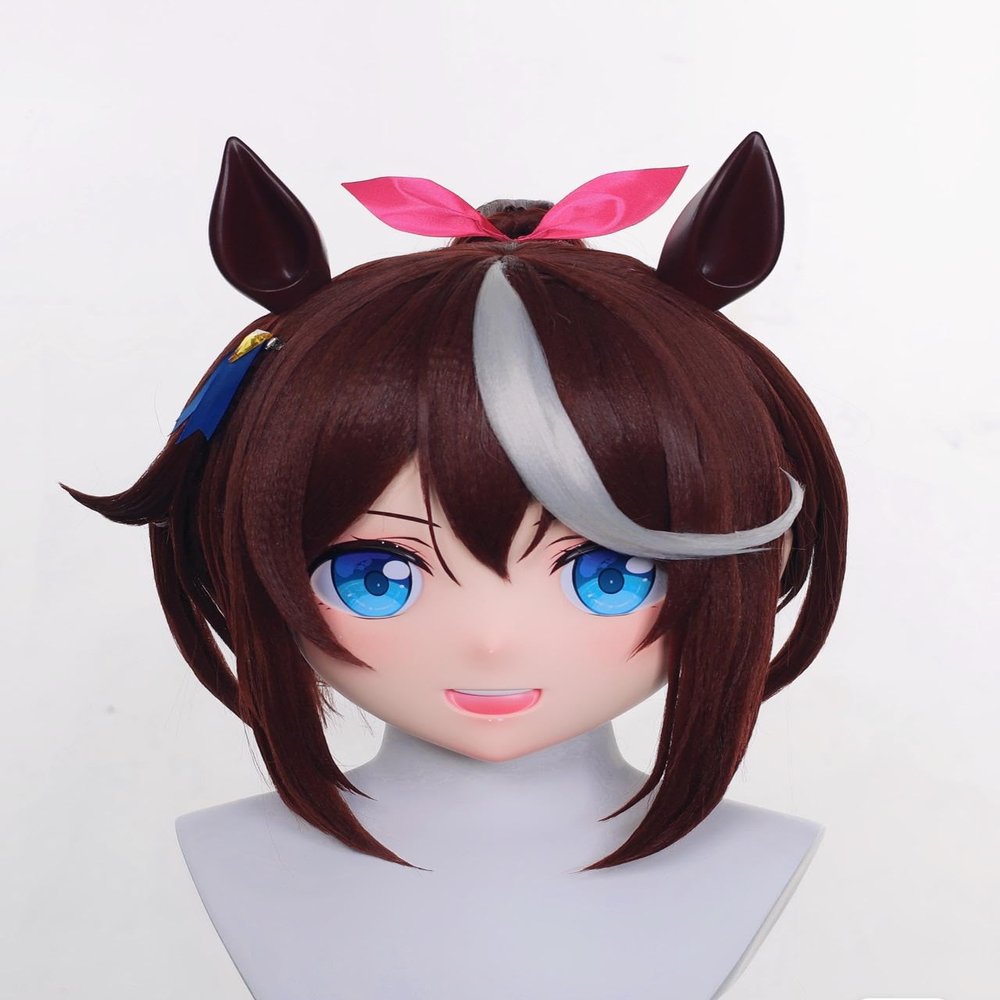 Custom U-Series 3/4 Kigurumi Head Shell - SLA-Smooth Resin Mask with Interchangeable Facial ExpressionsHead Shell Prop for Anime Convention & Party/cosplay make