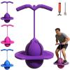 Balance Jumping Ball - Pogo Ball with Handle, Jumping Bouncing Balls, Indoor & Outdoor Fitness Balls for Kids & Adults, Non-Slip Footpads, Improves Balance, Coordination & Active Fun (Purple) view 1