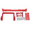 1/10 RC Car Front Bumper Anti Collision Bar, Aluminium Alloy RC Front Bumper with Winch Base, High Detail Simulation for SCX10 90046 90047 AXIAL 103007 1/10 RC Climbing Car, Durabl (Red) view 1