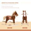 Classic Wooden Rocking Horse Toy for Indoor Play Sturdy Solid Wood Base with Smooth Rocking Motion and Soft Plush Design view 2