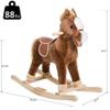 Classic Wooden Rocking Horse Toy for Indoor Play Sturdy Solid Wood Base with Smooth Rocking Motion and Soft Plush Design view 3