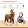 Classic Wooden Rocking Horse Toy for Indoor Play Sturdy Solid Wood Base with Smooth Rocking Motion and Soft Plush Design view 4