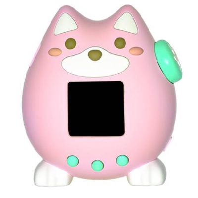 Cartoon Standing Dog Silicone Cover Case for Tamagotchi Paradise, Soft Silicone Protective Case for Tamagotchi Paradise Accessories Interactive Virtual Pet, Anti-Scratch,Waterproof,Dropproof (Pink)