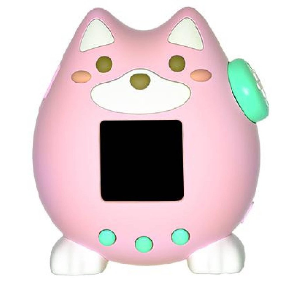 Cartoon Standing Dog Silicone Cover Case for Tamagotchi Paradise, Soft Silicone Protective Case for Tamagotchi Paradise Accessories Interactive Virtual Pet, Anti-Scratch,Waterproof,Dropproof (Pink)