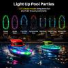 SYMA 2 Pack RC Boats for Kids, Remote Control Boats for Pool, 7-Mode LED Light Up & Water Spray, Up to 40 Min Total (2 Batteries), 2.4GHz 164 ft Range, Gift for Boys & Girls view 4