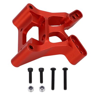 1/10 RC Front Shock Tower Aluminium Alloy Damper Shock Absorber Board for Losi Baja Rey RC Cars (Red)