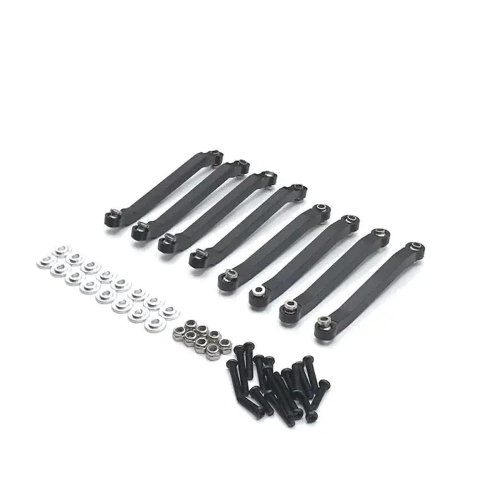 COMODO Metal Chassis Fixed Link Suspension Tie Rod Kit Compatible with MN 1/12 D91 D96 MN98 99S RC Car Models(Black)