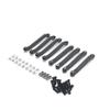 COMODO Metal Chassis Fixed Link Suspension Tie Rod Kit Compatible with MN 1/12 D91 D96 MN98 99S RC Car Models(Black) view 1