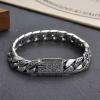 AZHOUQIBD Seiko Tang Grass Pattern Punk/Personalized Men's Retro Hip Hop Bracelet view 2