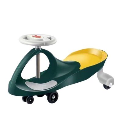 Wiggle Scooter Ride on Toy for Ages 3 and Up, Wiggle Car with Colorful Light-Emitting Wheel for Indoor and Outdoor Play(Green,Normal Wheel)