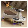 Bicycles Wiggle Car for Kids with Pedal Indoor/Outdoor Ride On Toy Music Speaker Rear Flash Wheels for Ages 3 and Up Bike(Grey) view 3