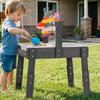 PHOKID Sand and Water Table for Toddlers,Wooden Sensory Play Activity Table,2 Sensory Bins, Acrylic Board & Water Track Toys,Montessori Kids Tables Learning Toy for Age 3+,Dark Blue view 4