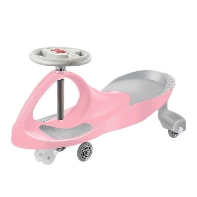 Wiggle Scooter Ride on Toy for Ages 3 and Up, Wiggle Car with Colorful Light-Emitting Wheel for Indoor and Outdoor Play(Pink,Flashing Wheel)