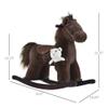lafengyan Plush Rocking Horse with Wooden Rocker Base for Gentle Back-and-Forth Motion and Comfortable Seating Experience view 2
