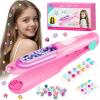 ADXVR Hair Gem Stamper Kit - Bling Hair Jewels for Girls Toys - Hair Accessories with Reusable Shining Diamonds, Birthday for Girls 3 4 5 6 8-12 (Purple-Pink) view 1