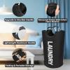 90L Large Laundry Basket Collapsible Laundry Hamper Freestanding Tall Dirty Clothes Hamper Laundry Bag for Bedroom Laundry Room Organization (Black,2PC) view 3