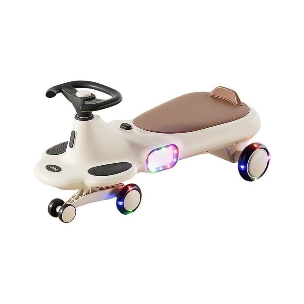 Wiggle Scooter Sliding Car with Music Roll Flash Wheels Wiggle Car for Kids Anti-Rollover, Ride On Toys for Boys and Girls(Grey)