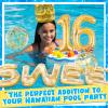 10 Pcs Sweet 16 Pool Float Letters, 20" Large Inflatable Gold Glitter Birthday Decorations with 2 Beach Ball & 1 Gold Crown Sweet Sixteen Pool Party Supplies for Girls view 3