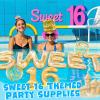 10 Pcs Sweet 16 Pool Float Letters, 20" Large Inflatable Gold Glitter Birthday Decorations with 2 Beach Ball & 1 Gold Crown Sweet Sixteen Pool Party Supplies for Girls view 4
