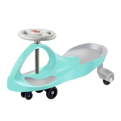 Wiggle Scooter Ride on Toy for Ages 3 and Up, Wiggle Car with Colorful Light-Emitting Wheel for Indoor and Outdoor Play(Sky Blue,Normal Wheel)