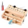 Bemonew Busy Board, Wooden Screwdriver Montessori Busy Board Set with Lock and Key - Tool Set for Educational Preschool for Kids 3-6 view 1